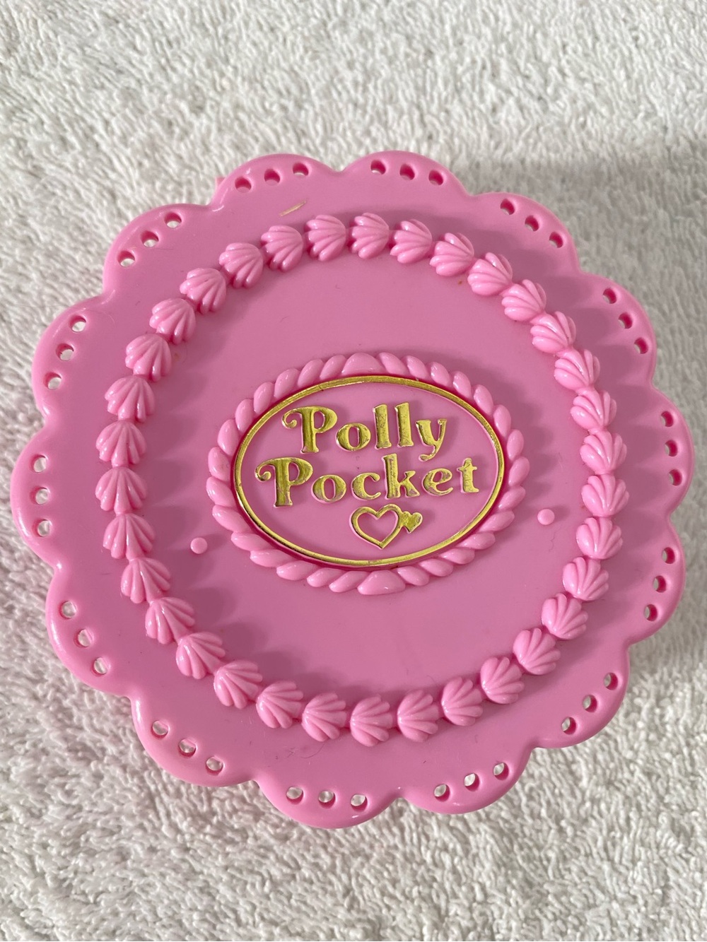 Vintage 1994 Polly Pocket Birthday Surprise Cake Compact ONLY Great Logo Hinge